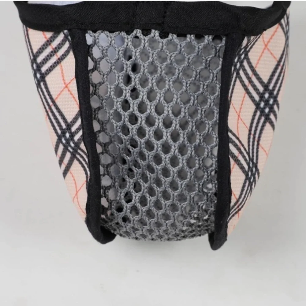 Brand New Dog Muzzle Plaid & Black Biting Obedience Training Grooming